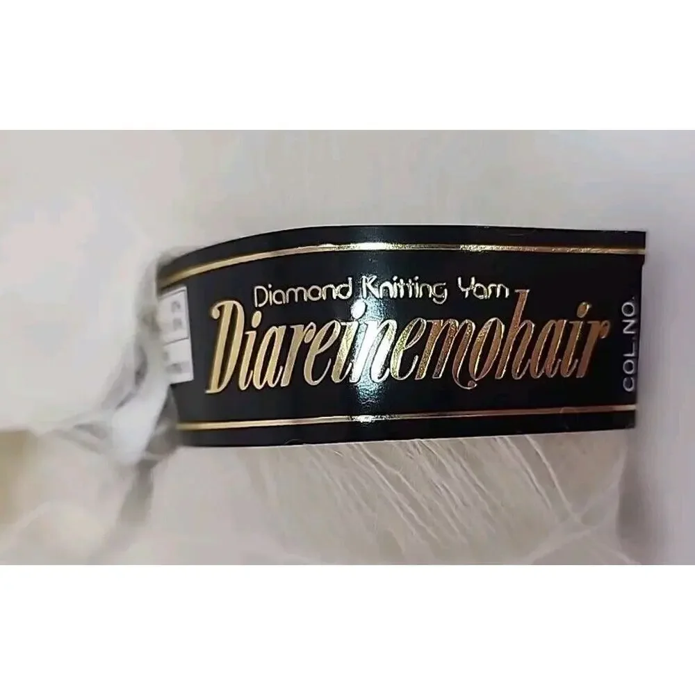 Diacharelle Diamond Knitting Yarn Mohair‎ Wool Color RM 701 White Lot of 10 U325